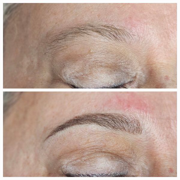 rebuild brows with soft powder pigment